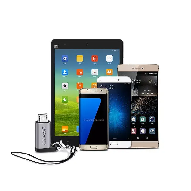 Adapter USB UGREEN USB-C na microUSB szary, lekki 0,4 kg