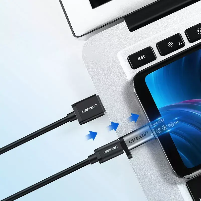 Adapter USB UGREEN USB-C na microUSB szary, lekki 0,4 kg