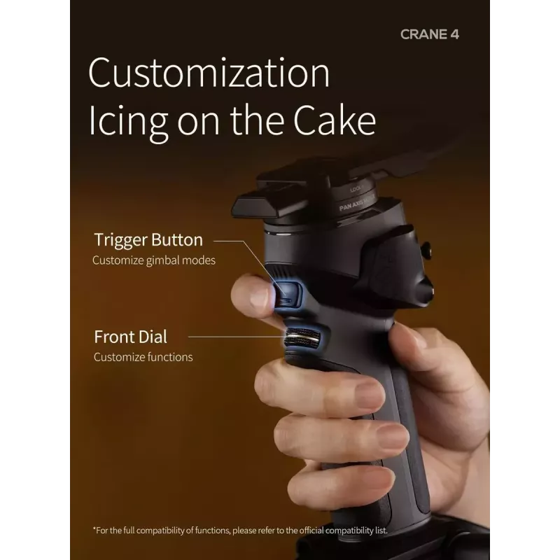 Gimbal Zhiyun Crane 4 3-osiowy stabilizator z czasem pracy baterii do 10 godzin