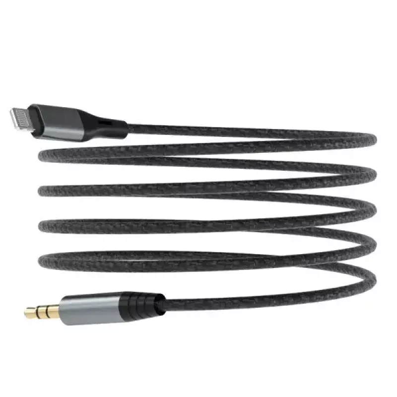 DUDAO kabel audio Lightning - mini jack 3,5 mm 1 m szary L11PRO