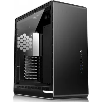 Jonsbo UMX6 Midi-Tower Obudowa PC, Panel boczny ze szkła hartowanego, Czarny