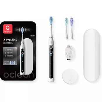 Szczoteczka elektryczna OCLEAN X Pro 20 S w kolorze białym z inteligentnym czujnikiem nacisku