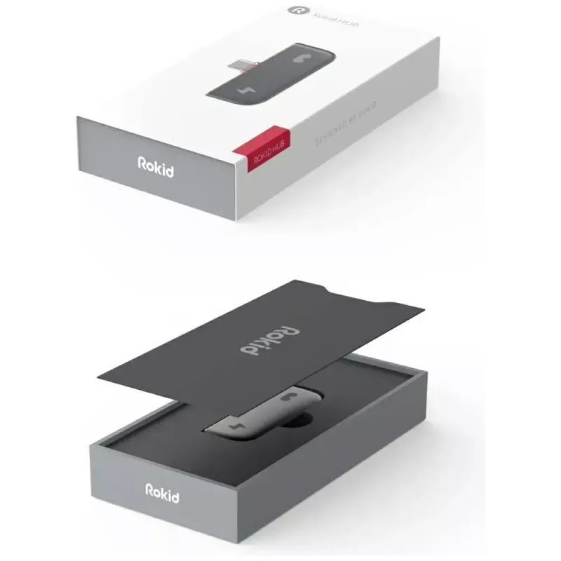 Adapter USB-C Rokid UNB23010 — 2 porty USB-C, czarny