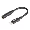 Kabel do telefonu komórkowego BOYA BY-K3 Czarny 3.5mm Lightning