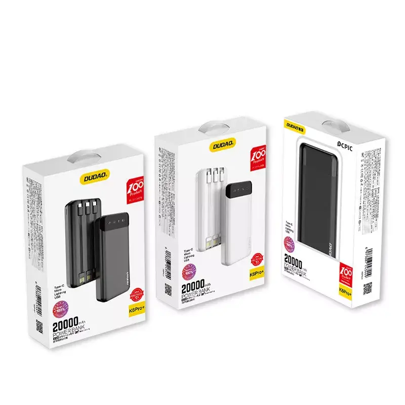 Przenośny powerbank DUDAO K6Pro+ 20000 mAh