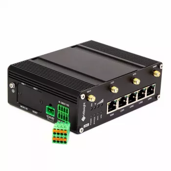 Przemysłowy router Milesight UR35 Pro 4G WiFi4 GPS — komórkowy 4G, Wi‑Fi 4, GPS, wytrzymała konstrukcja