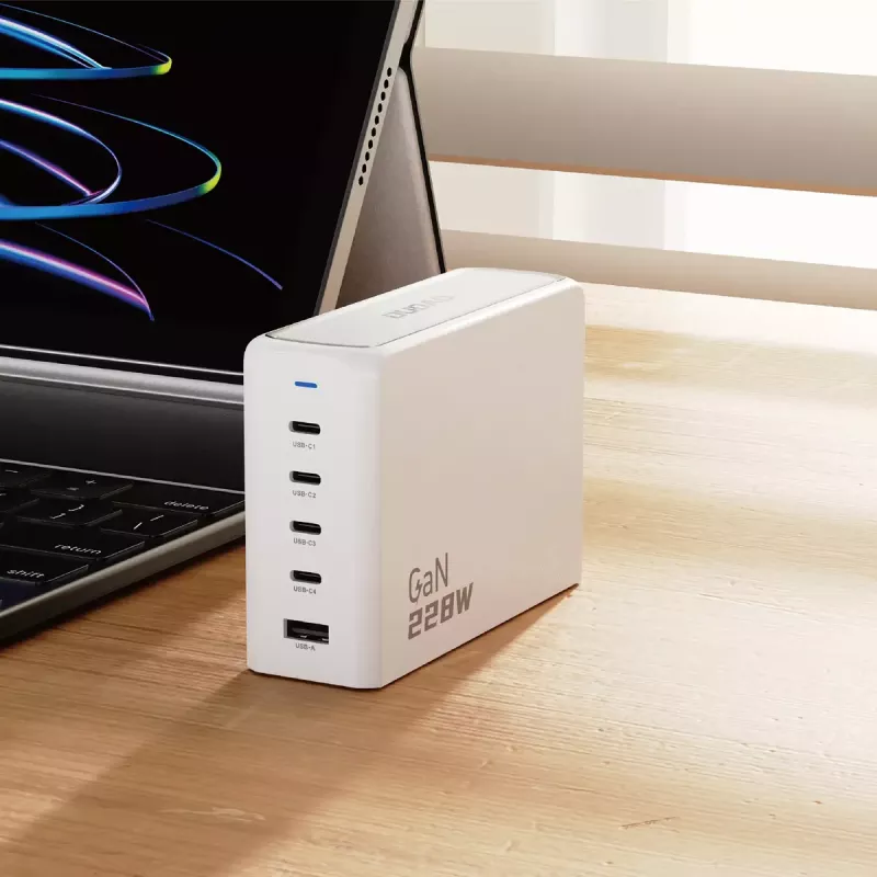 Ładowarka DUDAO A228EU 228W GaN 4xUSB-C 1xUSB-A