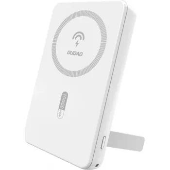 Przenośny powerbank Dudao K14S+ 10000 mAh 20 W z USB-A, USB-C i MagSafe, biały