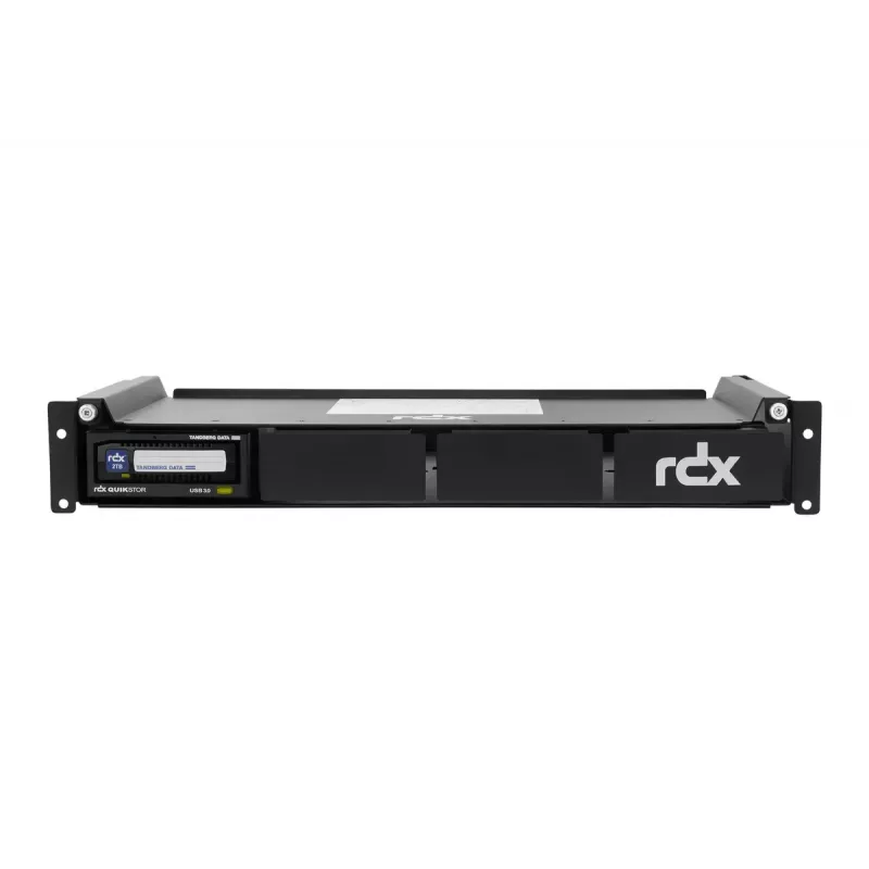 Overland-Tandberg 1.5U Rackmount QuadPAK na 1–4 zewnętrzne napędy RDX, 19 cali, czarny