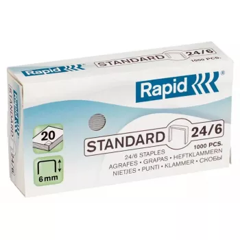 Opakowanie zszywek Rapid 24/6, 1000 zszywek, długość ramienia 6 mm