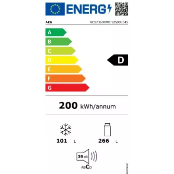 Lodówka AEG RCS736DXMB 367 L