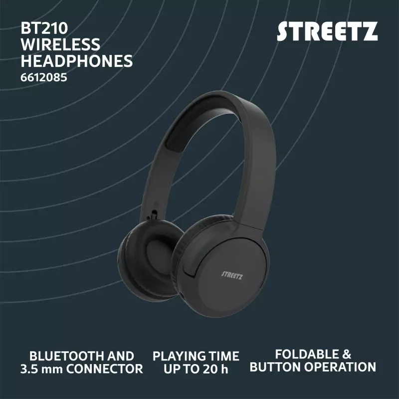 Zestaw słuchawkowy Streetz BT210-BLK