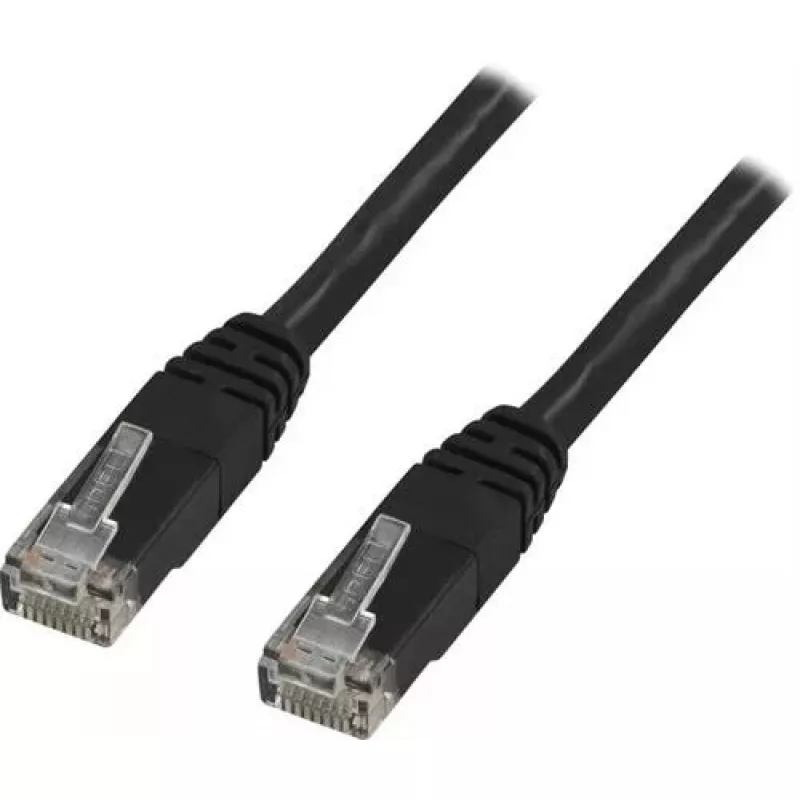 Kabel sieciowy Deltaco TP-611S RJ-45 Cat6 1.5m Czarny