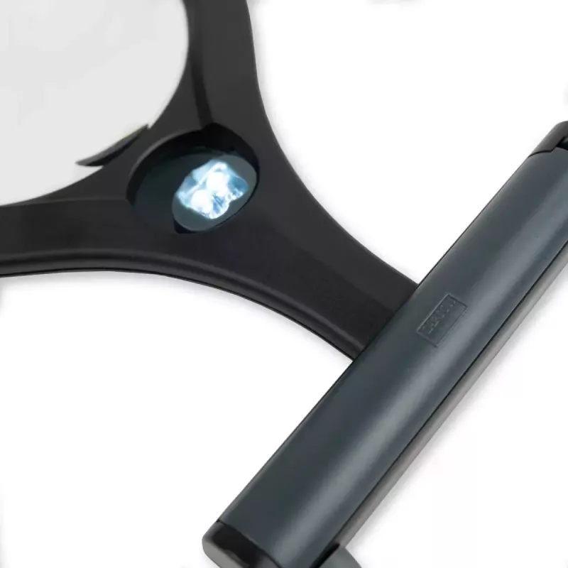 Lupa ręczna Carson LumiCraft 2x, LED, zasilana bateriami, czarna, 135×23×226 mm