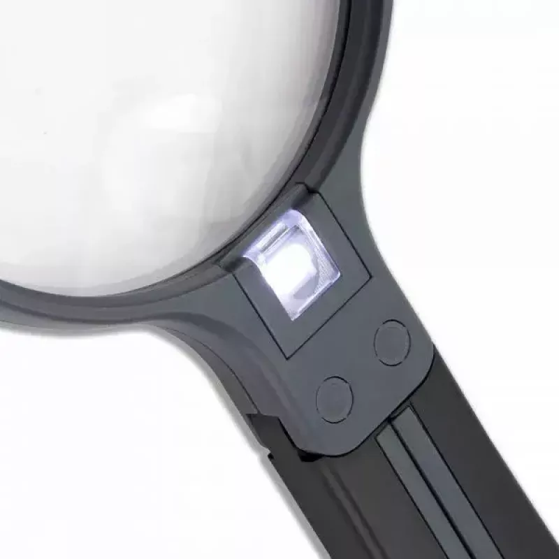 Szkło powiększające Carson Split Handle HF-11 — 3,5× ręczne szkło powiększające, czarny/przezroczysty, bateria AAA