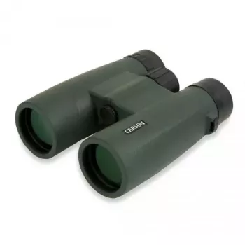 Lornetka Carson JR Series 10x42 BaK-4, kompaktowa z pryzmatem dachowym, czarno-zielona