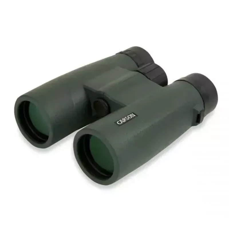 Lornetka Carson JR Series 10x42 BaK-4, kompaktowa z pryzmatem dachowym, czarno-zielona