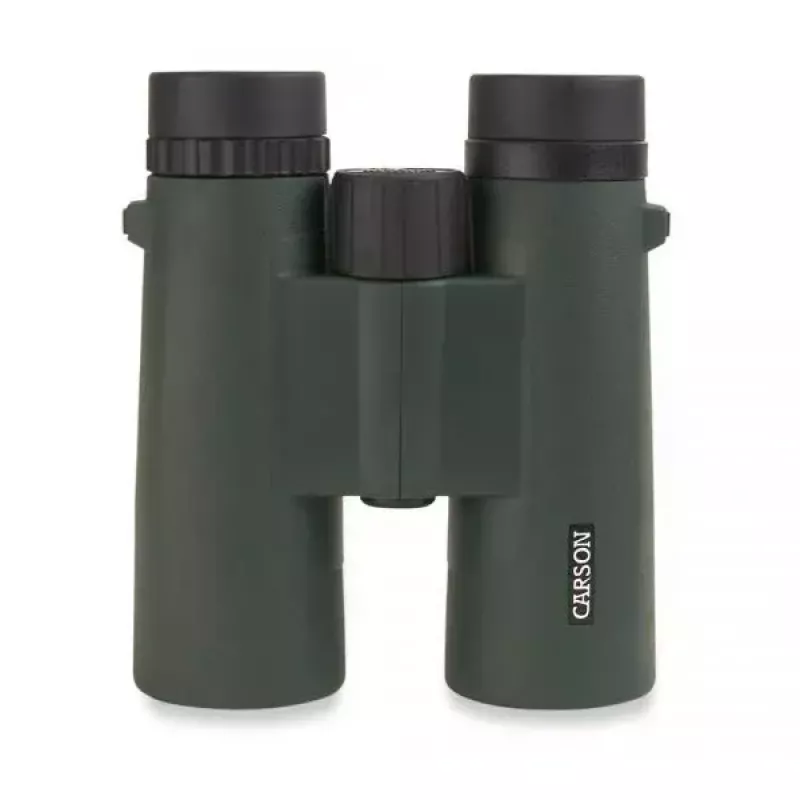 Lornetka Carson JR Series 10x42 BaK-4, kompaktowa z pryzmatem dachowym, czarno-zielona