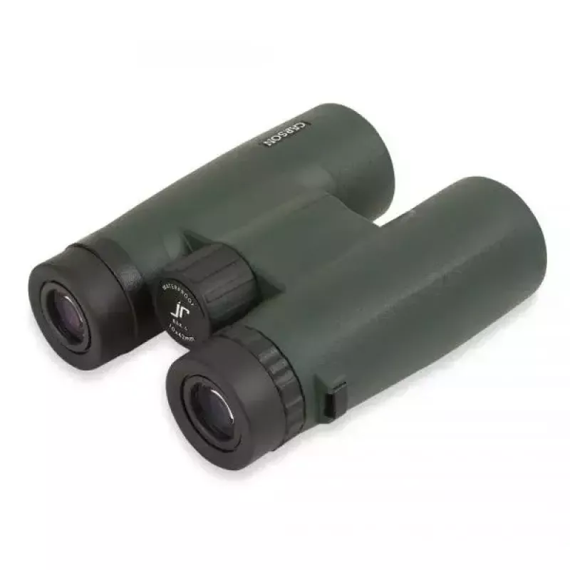 Lornetka Carson JR Series 10x42 BaK-4, kompaktowa z pryzmatem dachowym, czarno-zielona