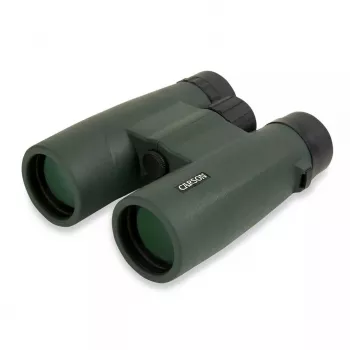 Lornetka Carson JR Series 10x42 BaK-4, kompaktowa z pryzmatem dachowym, czarno-zielona