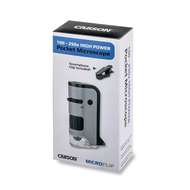 Mikroskop cyfrowy Carson MICROFLIP 250x czarny stal nierdzewna