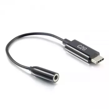 Kabel do telefonu komórkowego C2G 54426 USB-C na 3,5 mm czarny 0,09 m