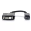 C2G 8in Adapter DisplayPort męski do Single Link DVI-D żeński, czarny