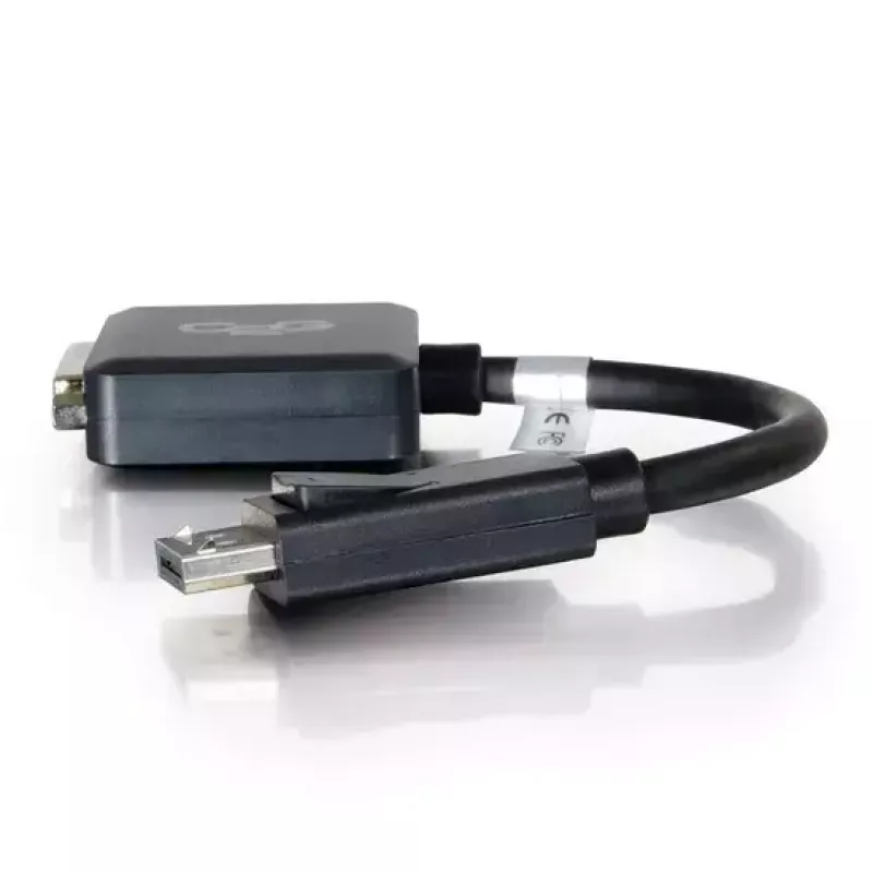 C2G 8in Adapter DisplayPort męski do Single Link DVI-D żeński, czarny