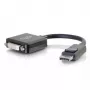 C2G 8in DisplayPort do DVI-D Adapter - DP do DVI D Adapter - Czarny - M/F