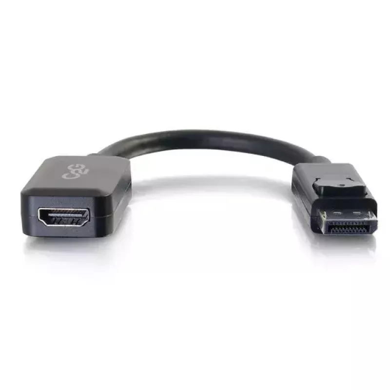 Przejściówka konwertera C2G 8 cali DisplayPort Męski na HDMI Żeński Czarny