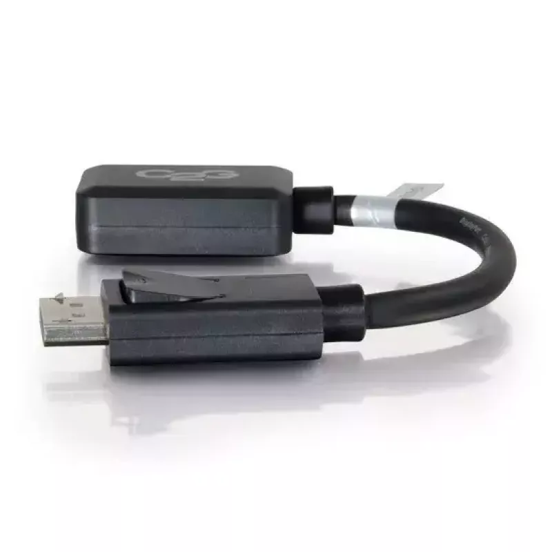 Przejściówka konwertera C2G 8 cali DisplayPort Męski na HDMI Żeński Czarny