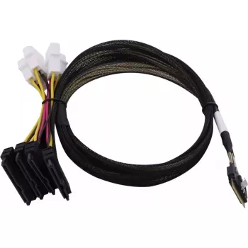 Kabel SAS MICROCHIP 2305300-R SlimSAS ×8 (SFF-8654) do 2× 4SFF-8639 (U.3) 0,8 m czarny