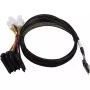 Kabel SAS MICROCHIP 2305300-R SlimSAS ×8 (SFF-8654) do 2× 4SFF-8639 (U.3) 0,8 m czarny