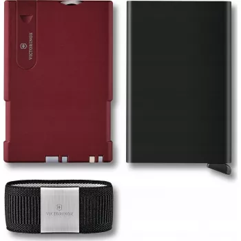 Card Wallet Victorinox V-0.72 50.13 — smukły portfel na karty z ochroną RFID, Iconic czerwony
