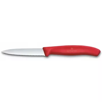 Nóż kuchenny Victorinox Swiss Classic 8 cm nóż do warzyw czerwony — ostrze 8 cm, rękojeść z tworzywa sztucznego