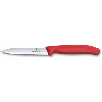 Nóż kuchenny Victorinox Swiss Classic 10 cm do warzyw, czerwona rękojeść