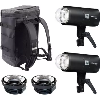 Zestaw dwóch lamp błyskowych studyjnych bezprzewodowych Elinchrom THREE DUAL — 2 lampy (model 20942.2)