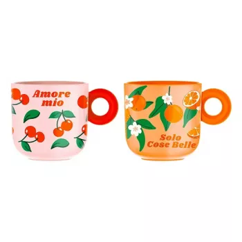 Zestaw filiżanek BIALETTI PFRUIT004 — 2 uniwersalne filiżanki, wielokolorowy