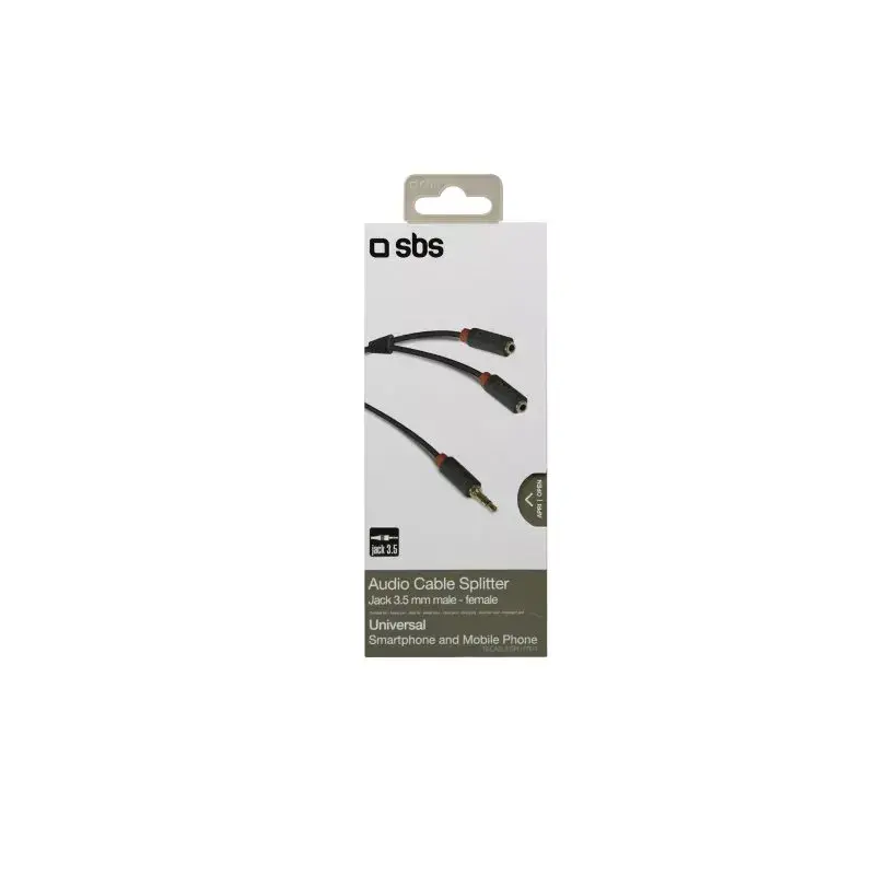 Kabel audio stereo SBS Audio z rozdzielaczem jack 3,5 mm