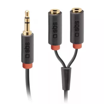 Kabel audio stereo SBS Audio z rozdzielaczem jack 3,5 mm