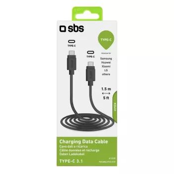 Kabel do transmisji danych i ładowania SBS TECABLETCC31K USB C 1.5 m USB 3.2 Gen 1