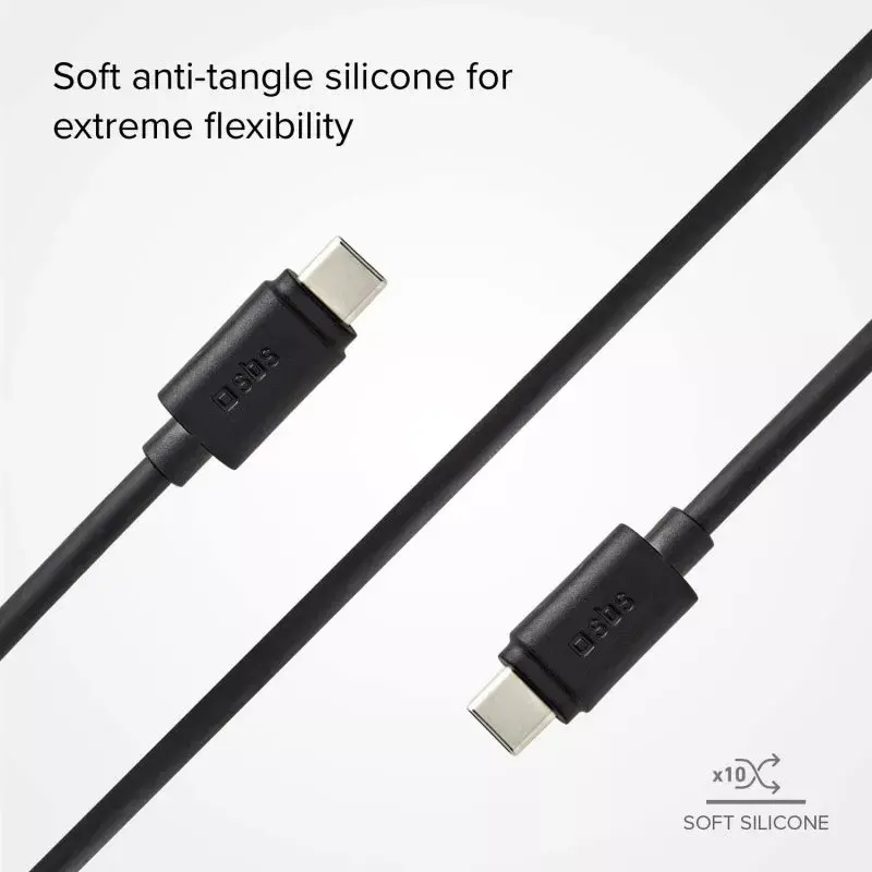 Kabel do transmisji danych i ładowania SBS TECABLETCC31K USB C 1.5 m USB 3.2 Gen 1