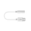 Kabel do telefonu komórkowego SBS TEINTJACKTYCFMW biały 0,09 m 3,5 mm USB C