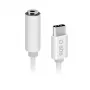 Kabel do telefonu komórkowego SBS TEINTJACKTYCFMW biały 0,09 m 3,5 mm USB C