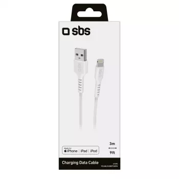 Kabel Lightning SBS TECABLEUSBIP5389W 3 m biały USB A