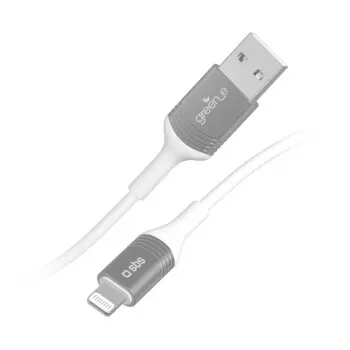 Kabel Lightning SBS GRECABLEUSBIP589W 1,2 m srebrno-biały