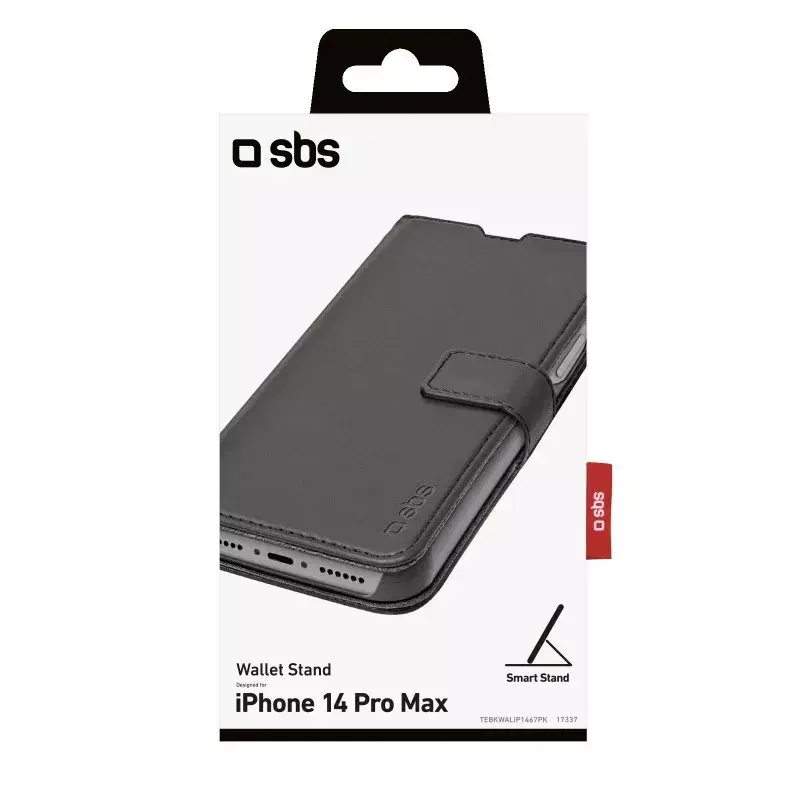 Etui portfelowe SBS TEBKWALIP1467PK do iPhone 14 Pro Max 17 cm czarne