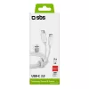 Kabel USB-C na USB-C SBS Mobile TECABLETISSUETCCG, USB 2.0, 1,5 m, biały