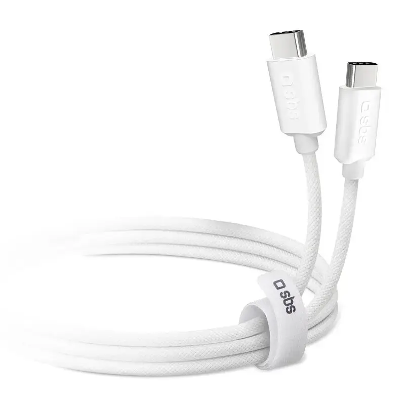 Kabel USB-C na USB-C SBS Mobile TECABLETISSUETCCG, USB 2.0, 1,5 m, biały