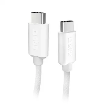Kabel USB-C na USB-C SBS Mobile TECABLETISSUETCCG, USB 2.0, 1,5 m, biały
